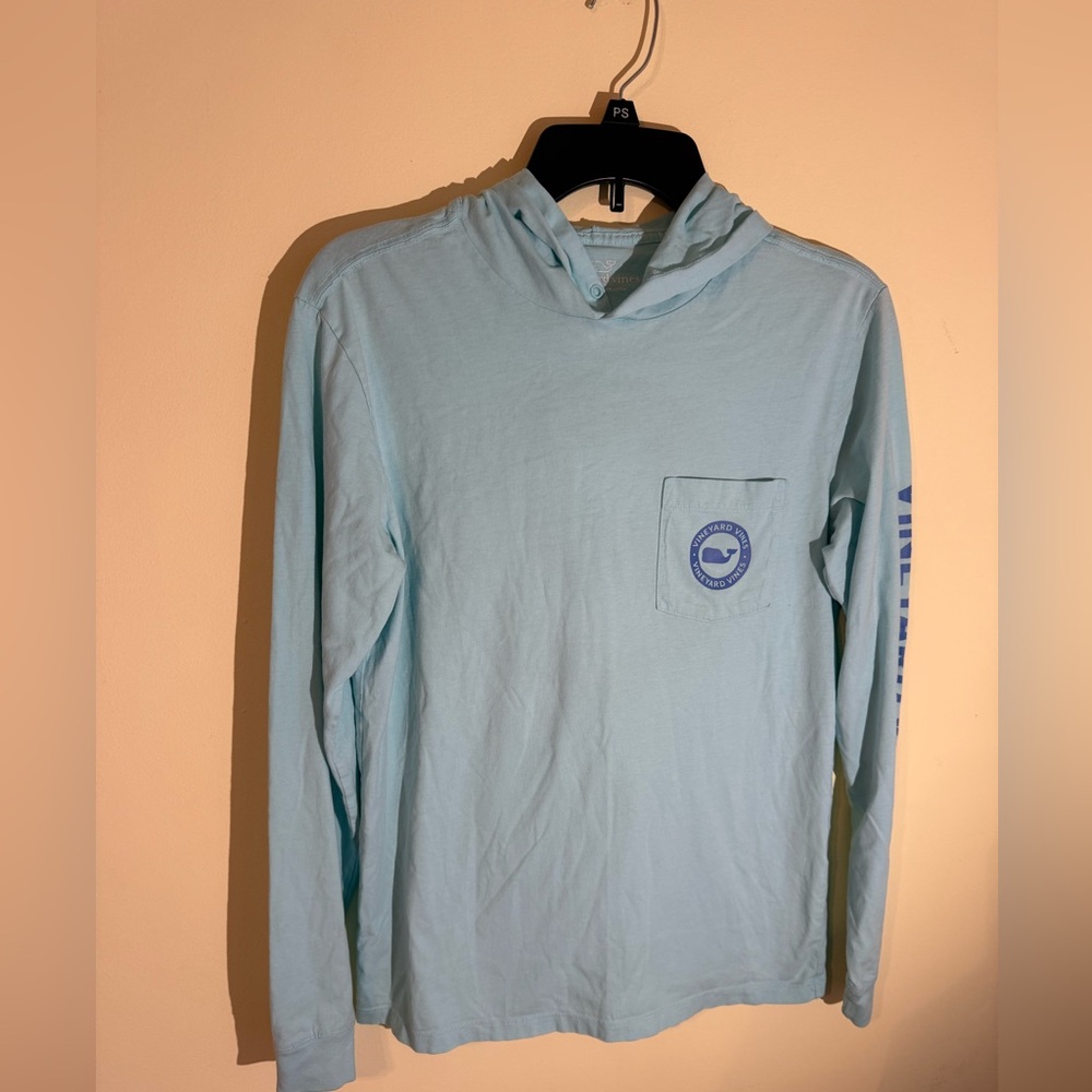 Vineyard Vines Light Blue Hooded Long Sleeve Tee *EXCELLENT USED CONDITION*